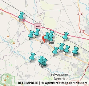 Mappa Via Toscanini, 35035 Mestrino PD, Italia (3.36813)