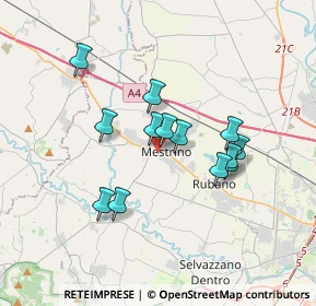 Mappa Via Toscanini, 35035 Mestrino PD, Italia (2.90462)