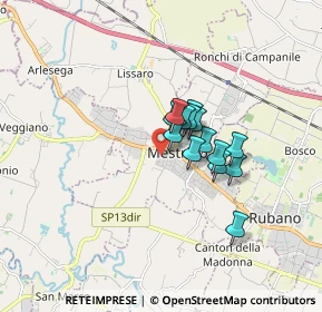 Mappa Via Toscanini, 35035 Mestrino PD, Italia (1.05143)