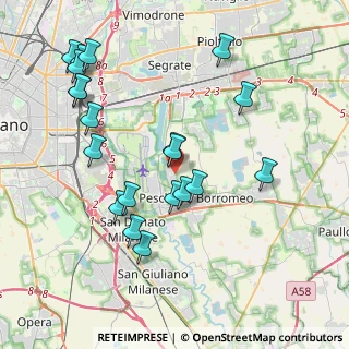 Mappa Via Toscanini, 20068 Peschiera Borromeo MI, Italia (4.249)