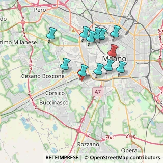 Mappa Via S. Giuseppe Cottolengo, 20143 Milano MI, Italia (3.435)