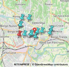 Mappa Vicolo Balena, 37121 Verona VR, Italia (1.29231)