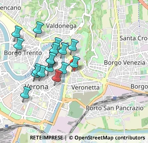 Mappa Via Giosuè Carducci, 37129 Verona VR, Italia (0.86882)