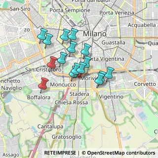 Mappa Via Giuseppe Meda, 20821 Milano MI, Italia (1.35938)
