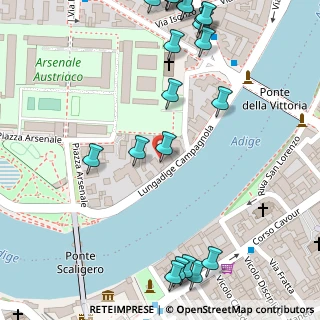 Mappa Lungadige Campagnola, 37121 Verona VR, Italia (0.16667)