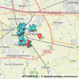 Mappa Via Beato Pacifico da Cerano, 28100 Novara NO, Italia (2.0075)