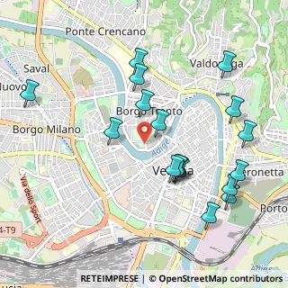 Mappa Piazza Arsenale, 37121 Verona VR, Italia (1.06882)