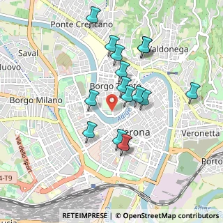 Mappa Piazza Arsenale, 37121 Verona VR, Italia (0.8325)
