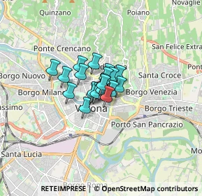 Mappa Via Scudo di Francia, 37121 Verona VR, Italia (0.7095)
