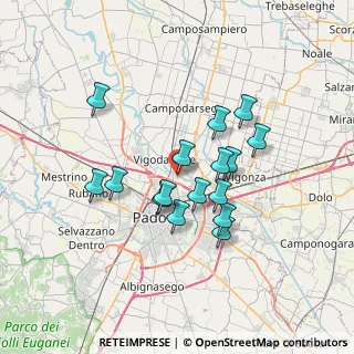 Mappa Via Giuseppe Favaretto, 35133 Padova PD, Italia (5.77813)