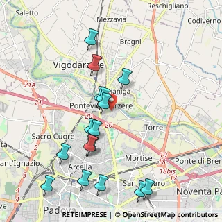 Mappa Via Giuseppe Favaretto, 35133 Padova PD, Italia (2.1425)