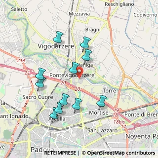 Mappa Via Giuseppe Favaretto, 35133 Padova PD, Italia (1.86364)