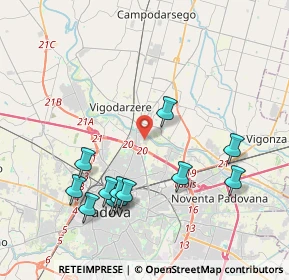 Mappa Via Giuseppe Favaretto, 35133 Padova PD, Italia (4.21917)