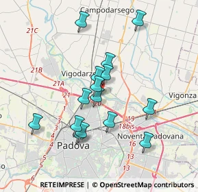 Mappa Via Giuseppe Favaretto, 35133 Padova PD, Italia (3.22933)