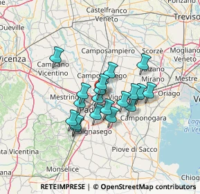 Mappa Via Giuseppe Favaretto, 35133 Padova PD, Italia (9.59737)