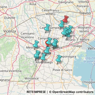 Mappa Via Giuseppe Favaretto, 35133 Padova PD, Italia (11.43813)