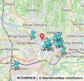 Mappa Via Gian Carlo Camozzini, 37126 Verona VR, Italia (1.87364)