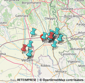 Mappa Via P. e M. Curie, 28060 San Pietro Mosezzo NO, Italia (9.095)