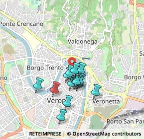 Mappa Vicoletto Cieco S. Giacometto, 37121 Verona VR, Italia (0.70071)