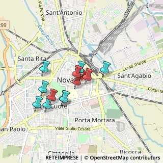 Mappa Via Canobio Amico, 28100 Novara NO, Italia (0.74667)