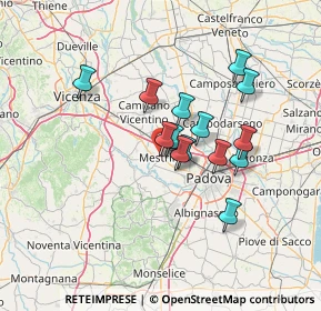 Mappa Via Damiano Chiesa, 35035 Mestrino PD, Italia (10.71286)