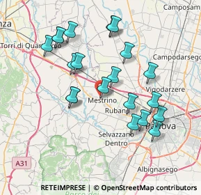 Mappa Via Damiano Chiesa, 35035 Mestrino PD, Italia (7.265)