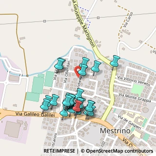 Mappa Via Damiano Chiesa, 35035 Mestrino PD, Italia (0.21481)