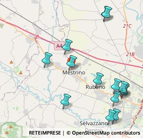 Mappa Via Damiano Chiesa, 35035 Mestrino PD, Italia (5.025)