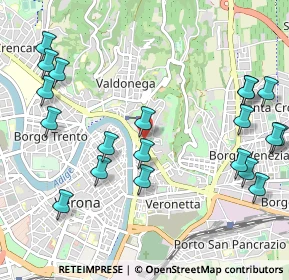 Mappa Vicolo Borgo Tascherio, 37100 Verona VR, Italia (1.272)