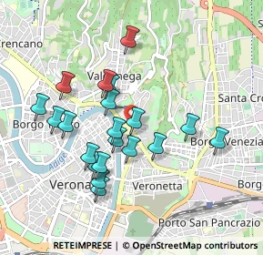 Mappa Vicolo Borgo Tascherio, 37100 Verona VR, Italia (0.8455)