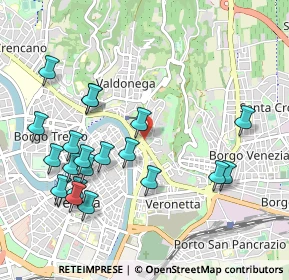 Mappa Vicolo Borgo Tascherio, 37100 Verona VR, Italia (1.0895)