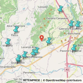 Mappa Via Fiorano, 10010 Loranzè TO, Italia (2.8325)
