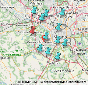 Mappa Via Giovanni Bensi, 20152 Milano MI, Italia (6.34333)