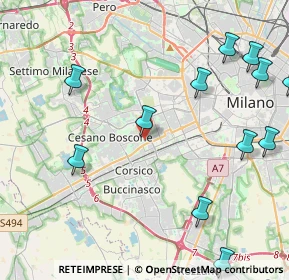 Mappa Via Giovanni Bensi, 20152 Milano MI, Italia (5.45333)