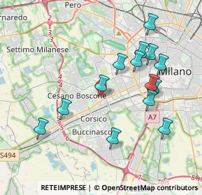 Mappa Via Giovanni Bensi, 20152 Milano MI, Italia (3.89214)