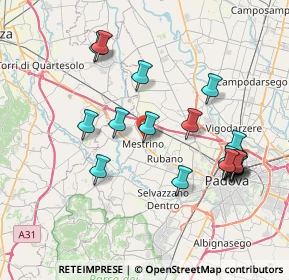 Mappa Via Vittorio Veneto, 35035 Mestrino PD, Italia (8.018)