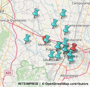 Mappa Via Vittorio Veneto, 35035 Mestrino PD, Italia (7.32647)