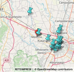 Mappa Via Monte Cimone, 35035 Mestrino PD, Italia (8.02059)