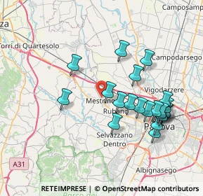 Mappa Via Vittorio Veneto, 35035 Mestrino PD, Italia (7.376)