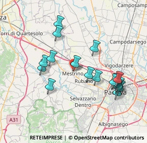 Mappa Via Monte Cimone, 35035 Mestrino PD, Italia (7.43)
