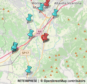 Mappa Via Sante Bocconcello, 36040 Sarego VI, Italia (4.26545)