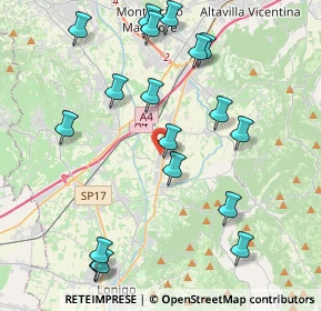 Mappa Via Sante Bocconcello, 36040 Sarego VI, Italia (4.575)