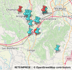 Mappa Via Sante Bocconcello, 36040 Sarego VI, Italia (7.16857)