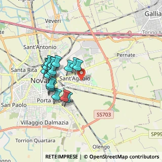 Mappa Strada Cascinone, 28100 Novara NO, Italia (1.624)