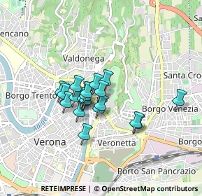 Mappa Via S. Giovanni in Valle, 37129 Verona VR, Italia (0.5845)