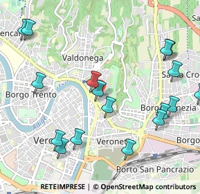 Mappa Via S. Giovanni in Valle, 37129 Verona VR, Italia (1.24118)