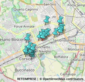 Mappa Via Manzano, 20147 Milano MI, Italia (1.369)