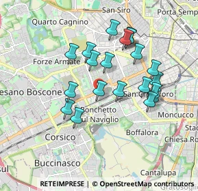 Mappa Via Manzano, 20147 Milano MI, Italia (1.633)