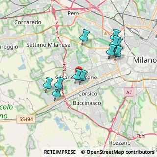 Mappa Via A. Grandi, 20090 Cesano Boscone MI, Italia (3.5525)