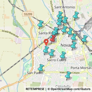 Mappa Via all'Agogna, 28100 Novara NO, Italia (1.031)